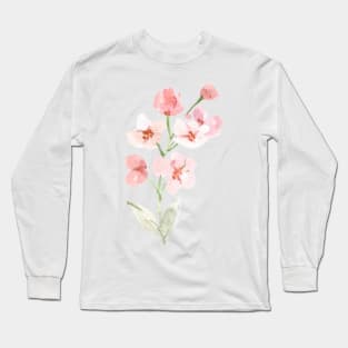 Watercolor Flowers Long Sleeve T-Shirt